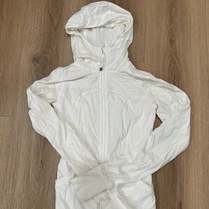 Lululemon athletica Women's White Hooded Jacket